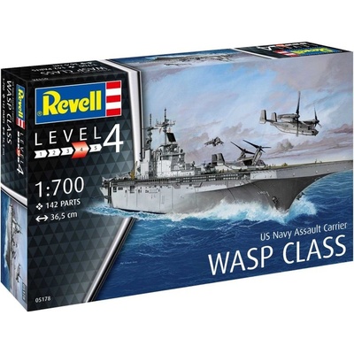 Revell Assault Carrier USS WASP CLASS Plastic ModelKit loď 05178 1:700