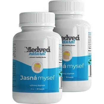 Medveď natural Jasná myseľ 2 x 30 kapsúl