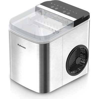 Rohnson Ледогенератор Rohnson R-40112, Мощност 100 W, Капацитет 12 кг / 24 ч, Резервоар 1.3 л, 2 степени, Сив (R-40112)
