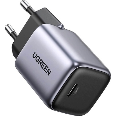 UGREEN GaN Fast Wall Charger 30W - захранване за ел. мрежа с USB-C изход с технология за бързо зареждане (черен) (D62191)