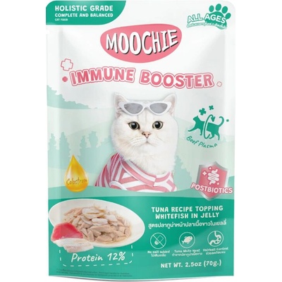 Moochie Immune Booster Tuna Recipe Topping WhiteFish In Jelly 70 g