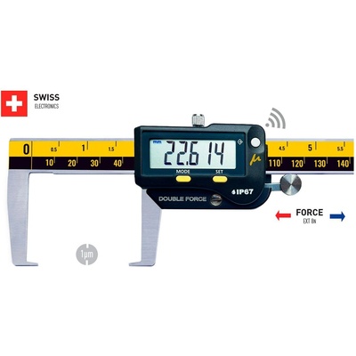 Microtech Дигитален шублер за измерване на външни канали Microtech WIRELESS MICRON FORCE SwissMet, IP67 - 150 мм, 0, 001 мм (141430155)