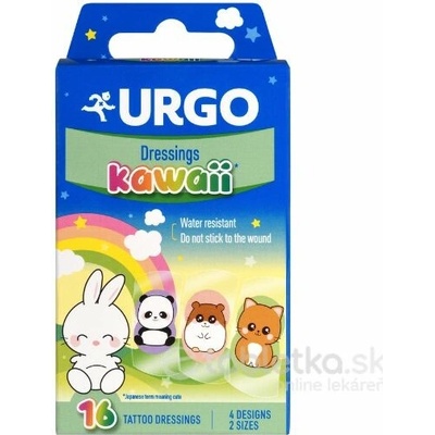 URGO KAWAII detská náplasť - tetovačka (2 veľkosti) 16 ks