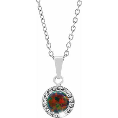 JSB Bijoux Opálek s křišťálovými kameny Swarovski Vitrail Medium 92300040vm (Ag925/1000, 1,86 g)