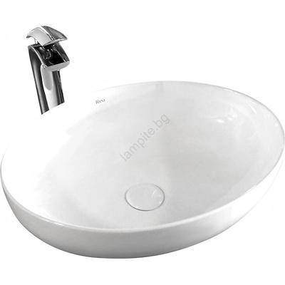 Rea REA-U8198 - Мивка за плот CAROLA SLIM 39 x 51, 5 см, керамика/бял гланц (RE0167)