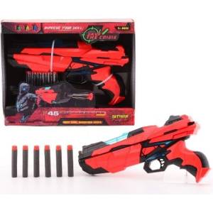  HIGH SPEED Soft Bullet Gun Пистолет Medium Светещ с 6 броя стрели