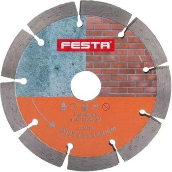 Festa Levior Kotouč diamantový segment dvojitý 125 x 6 x 22,2 mm 21195