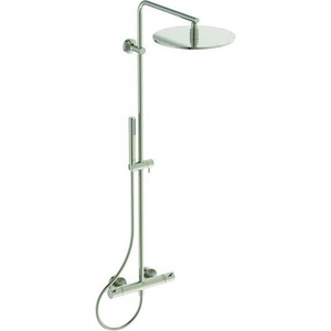 Ideal Standard Ceratherm T125 душ система със стенен термостатен смесител, матирано сребро (A7589GN)