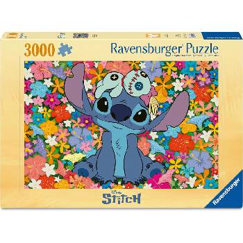 Ravensburger Пъзел Ravensburger от 3000 части - Стич сред цветя (12001921)