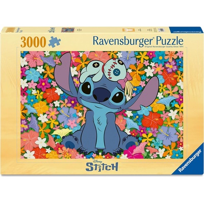Ravensburger Пъзел Ravensburger от 3000 части - Стич сред цветя (12001921)