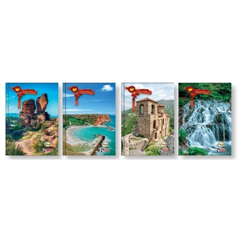 DEIS Тетрадка Deis А5, 120л, широки редове, шити, твърди корици, нашата България 2025 (01650-А-Б-Я 2025)