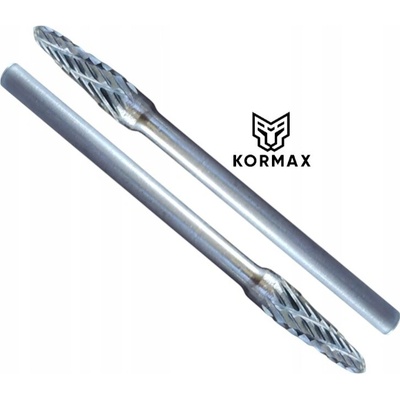 Kormax Fréza 4mm rotačný pilník kužeľový zaoblený 4x13x50x3mm z karbidu