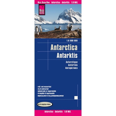mapa Antarktic/Antarktis/Antarktida 1:8 mil. voděodolná