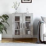 vidaXL Сайдборд, бетонно сив, 69, 5x34x90 см, инженерно дърво (827784)