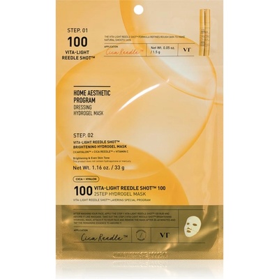 VT Cosmetics Vita-Light Reedle Shot 100 2Step Hydrogel Mask интензивна хидрогелна маска за освежаване и хидратация 34.5 гр