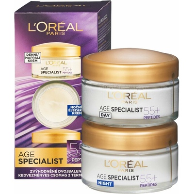 Loreal Paris Loréal Paris denný + nočný krém Age Specialist 55+, 2 x 50 ml, denný+nočný