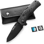 lionSTEEL TM1B CFBC / Много здрав джобен нож с дръжка от карбонови влакна от специално издание за Blade HQ - черен (LION00299)