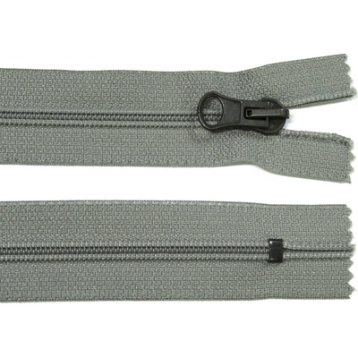 Spirálový zip no.5 nerozepínací 16cm šedý