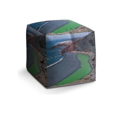Sablio Taburet Cube Černé pobřeží: 40x40x40 cm
