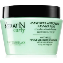 Phytorelax Laboratories Keratin Curly maska pro nepoddajné a kudrnaté vlasy proti krepatění 250 ml