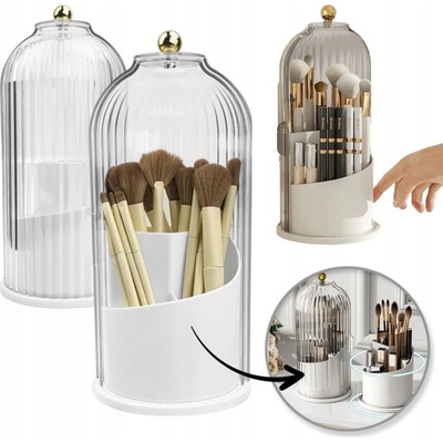 Flamenco Mystique Otáčející se organizér na štětce prohloubený bílý 27 x 12,5 cm CA30506