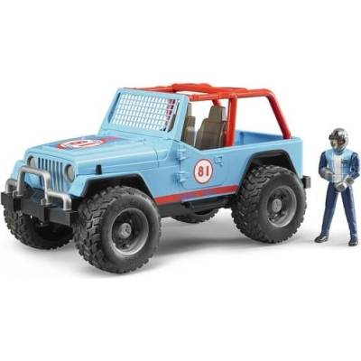 BRUDER 02541 Jeep WRANGLER Cross Country син с фигура на ездач (02541)