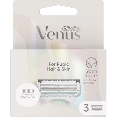 Gillette Venus Satin Care For Pubic Hair & Skin резервни ножчета 3 бр за жени