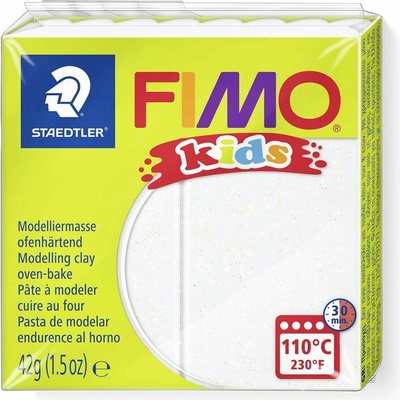 Fimo kids 8030 42 g biela s trblietkami