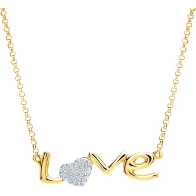 SAVICKI колие със сърце savicki: злато. диаманти