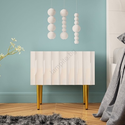 MIRJAN 24 Нощно шкафче ARCOS 46x50 см бял/златист (MJ0042)