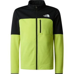 The North Face Детско поларено яке The North Face Kid's Teen Hike Midlayer Fullzip Fleece jacket - Black / Fizz Lime - размер XL (703-5339-0615)