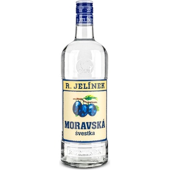 Rudolf Jelínek MORAVSKÁ SLIVKA BIELA 40% 1 l (čistá fľaša)
