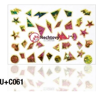 Nálepky na nechty 3D Holo U C061