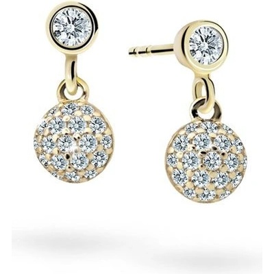 Danfil detské náušnice C2150 zo žltého zlata white balónik