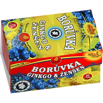Milota Borůvka s ginkgem a ženšenem porcovaný čaj 40 g