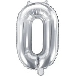 Party Deco Фолиев Балон Цифра, Сребърно - 35см - 0 (fb10m-0-018)