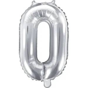 Party Deco Фолиев Балон Цифра, Сребърно - 35см - 0 (fb10m-0-018)