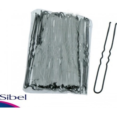 Sinelco Vlásenky Sibel Wavy – černé 50 mm, balení 50 ks