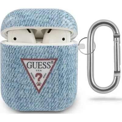 Guess Калъф Guess за AirPods, Light blue Jeans Collection (GUACA2TPUJULLB)