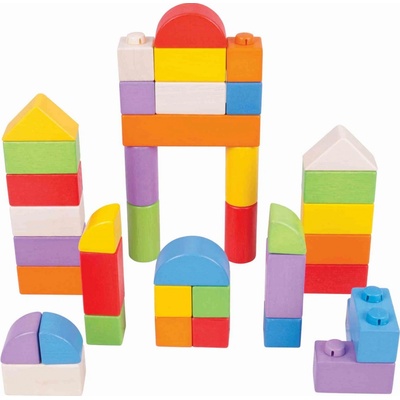 Bigjigs Dřevěné Spojkostky střední sada