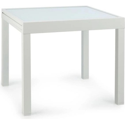 Blumfeldt Pamplona Extension, záhradný stôl, 180 x 83 cm max., hliník, sklo, biely (GDMB8-Pamplona-2)