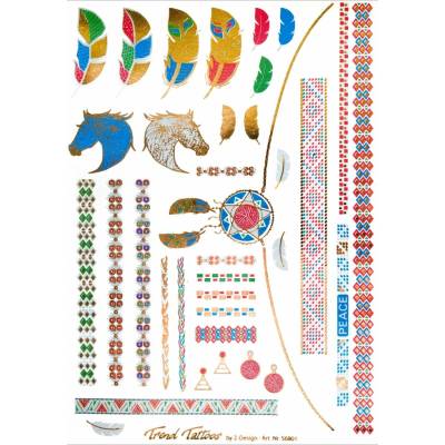 Avery Z-Design Tattoos A5 Indian silver