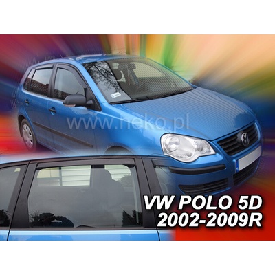 Deflektory Volkswagen Polo, 5-dverová 2001-2009 predné + zadné