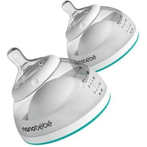 Nanobebe Комплект бутилки за кърма Nanobebe - 2 х 150 ml, минт (31101) - baby