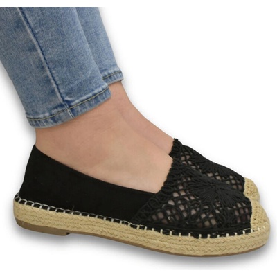 Dámske čierne espadrilky LINDA