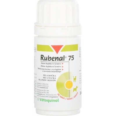 Rubenal 75 mg pri chronickej nedostatečnosti obličiek u menších psov a mačiek 60 tabliet