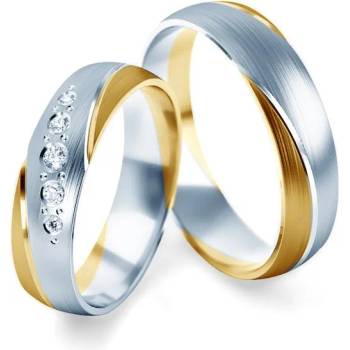 Image 1 of SAVICKI Сватбени халки: двуцветно злато, кръгли. 5 мм