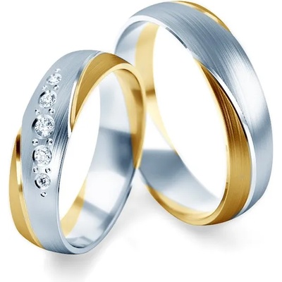 SAVICKI Сватбени халки: двуцветно злато, кръгли. 5 мм