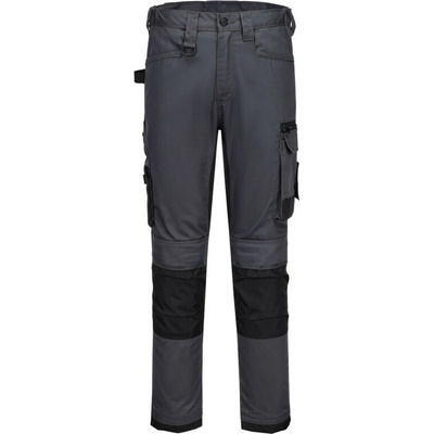 PortWest Kalhoty CD846 WX2 Eco Craft Trousers do pasu Šedá metal