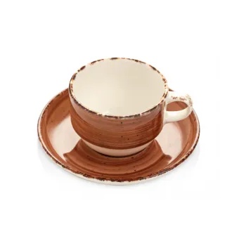 Image 1 of Gural Porselen - Brown Чашка с чинийка 230ml (NBNEO02CT50KH) (0180471)